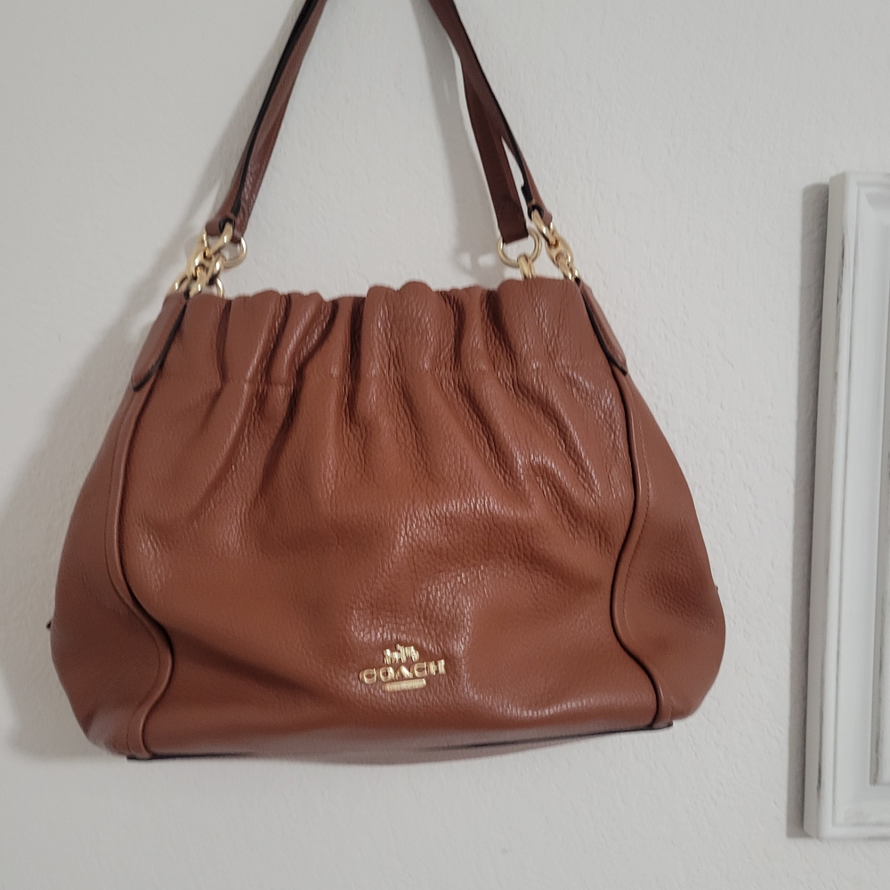Coach Tan Leather Shoulder Bag
